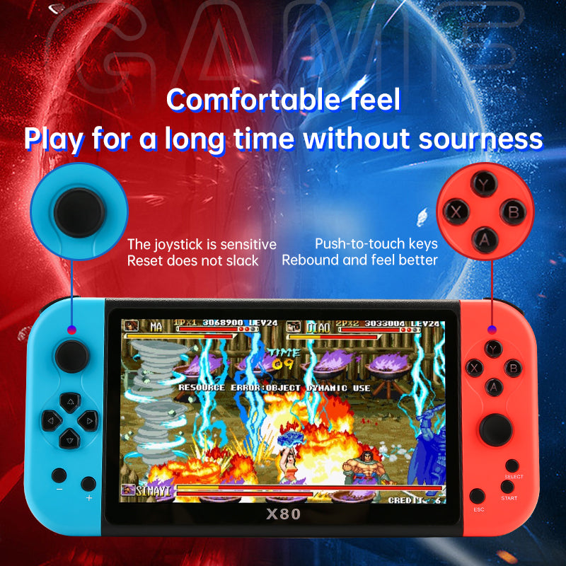 X80 7.0 inch HD Screen Handheld Game Console 20000 Games Video Game Console