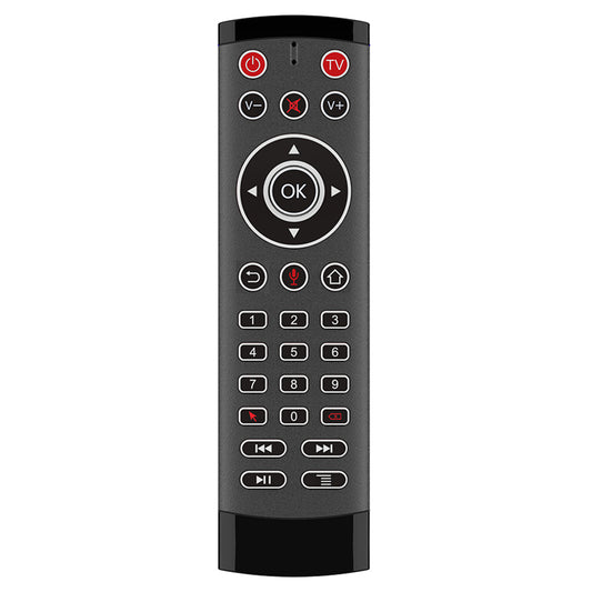 T1-PRO-TV 2-Key IR Learing Function Air Mouse Smart Wireless Remote Control with Microphone for Android TV Box / Stick