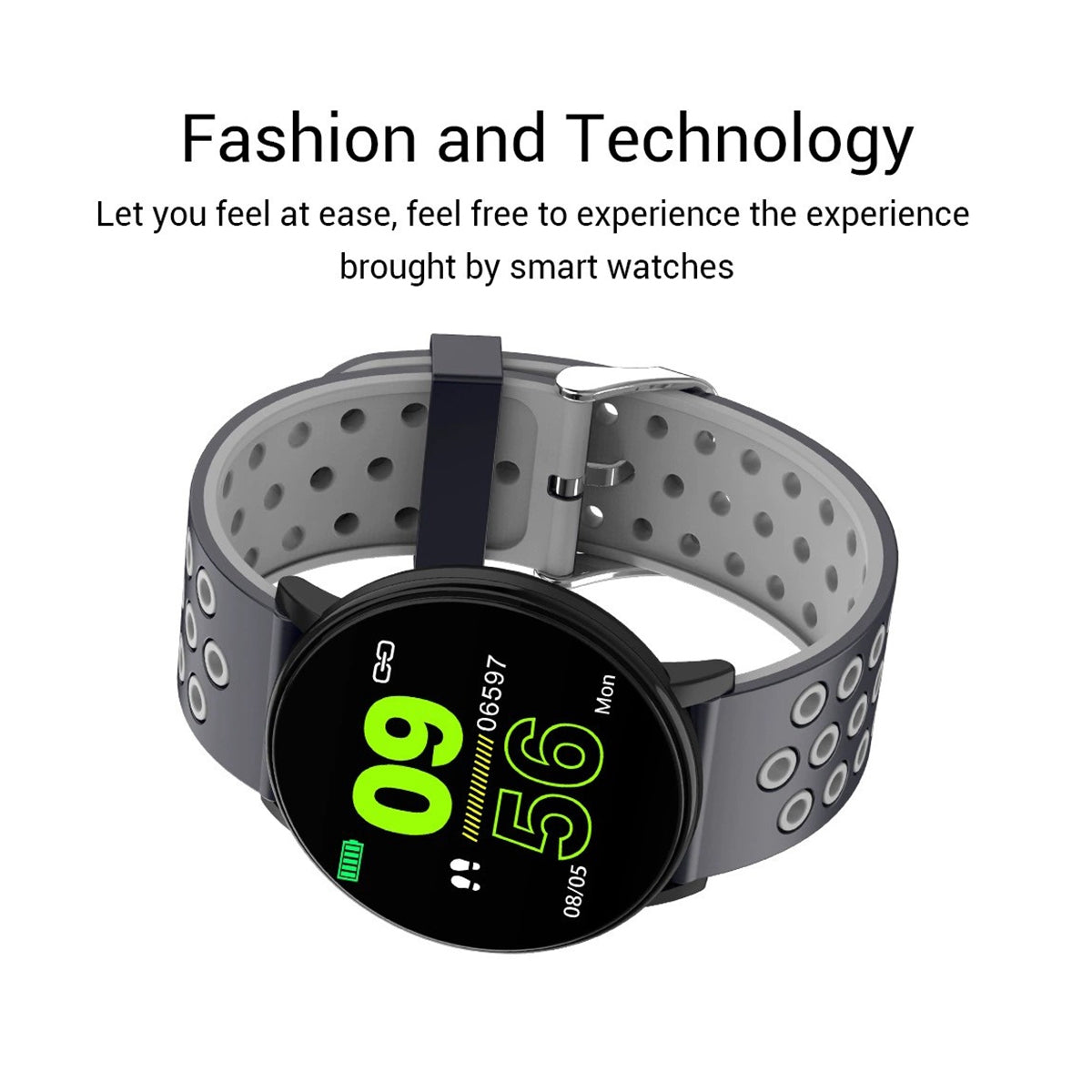 N2 1.3-inch Round Screen Smart Watch Heart Rate Monitor Sports Bracelet for Android / iOS