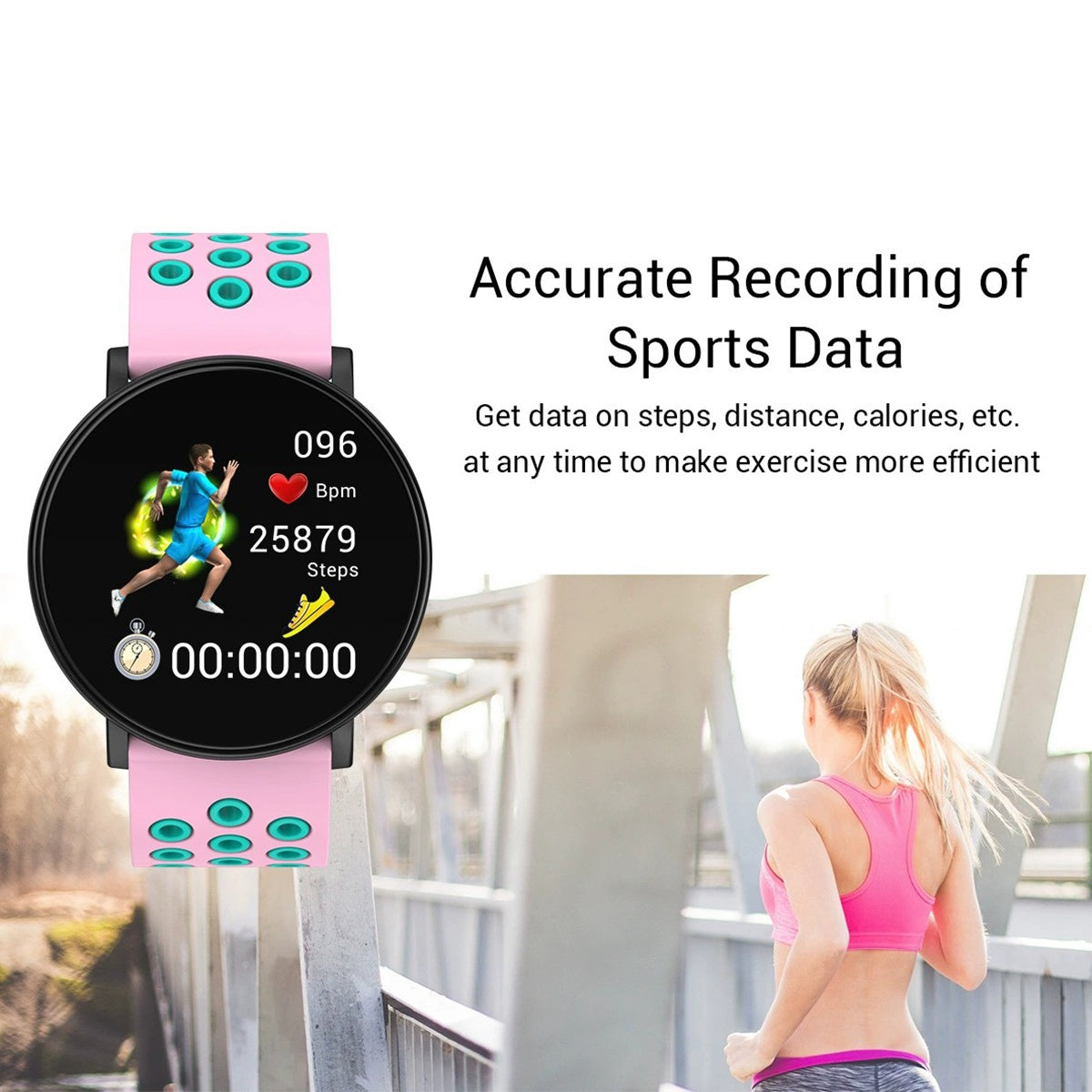 N2 1.3-inch Round Screen Smart Watch Heart Rate Monitor Sports Bracelet for Android / iOS