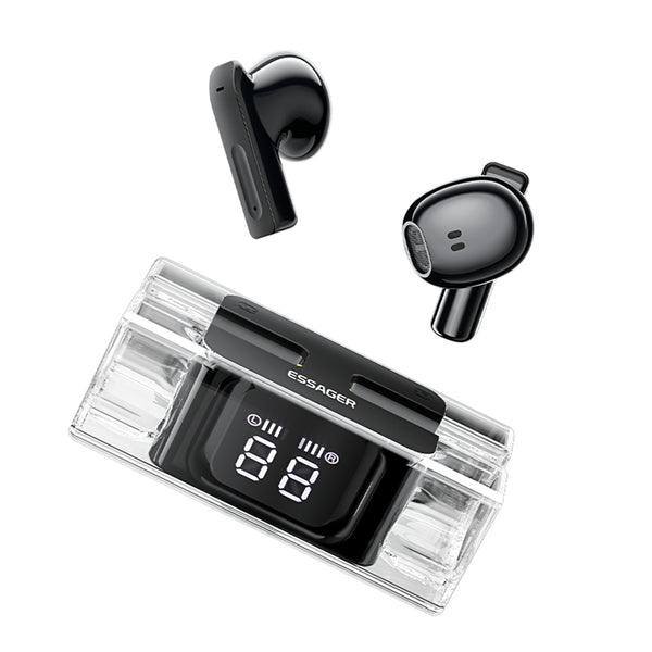 ESSAGER E90 TWS Wireless Bluetooth 5.3 Touch Earphone Digital Display Stereo Music Headset