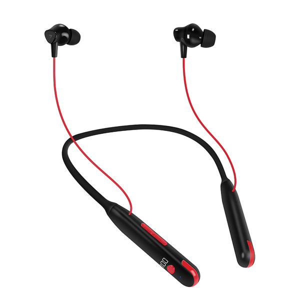 D-768 Digital Display Bluetooth Headset Sports Earbuds Neck-Mounted Headphones Support TF Card