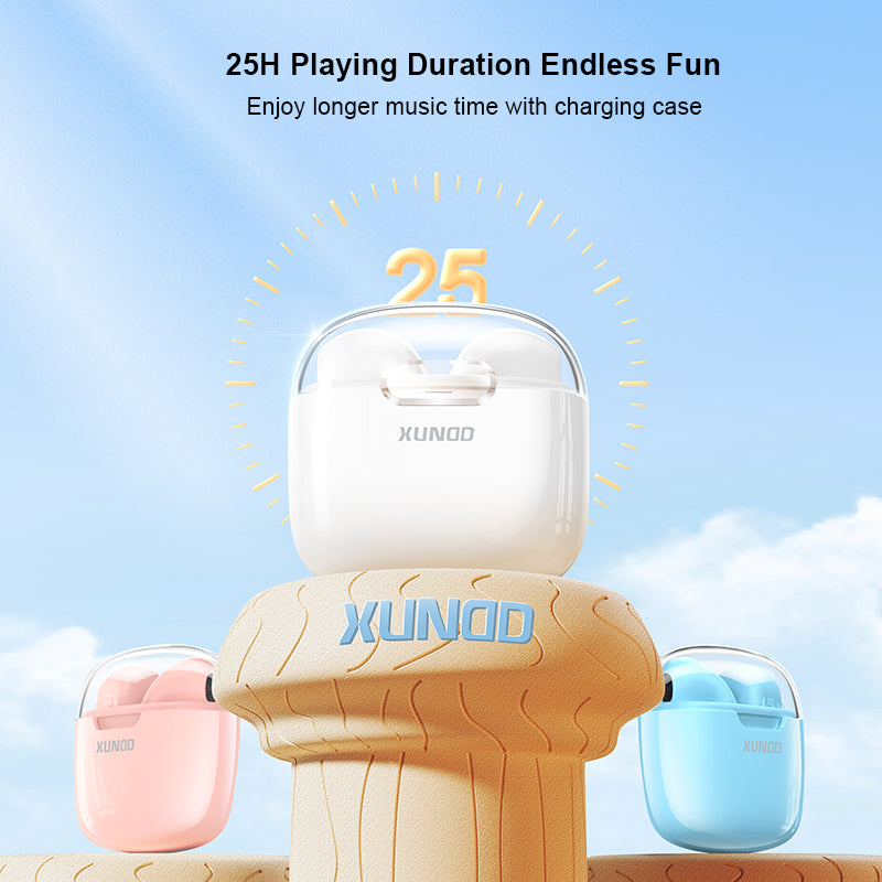XUNDD X17 Bluetooth 5.3 Earphones Low Latency TWS Headphones with Charging Case