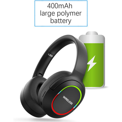 L800 2.4G Wireless / Bluetooth 5.1 Over-ear Headset LED Light Low Latency E-sports Gaming Headphone