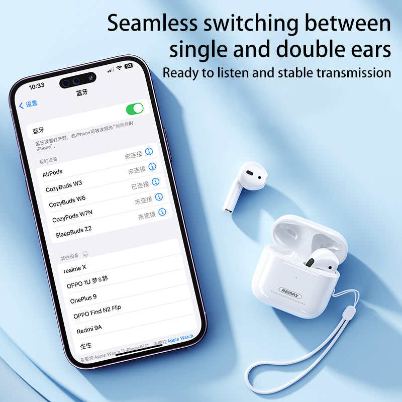 REMAX CozyBuds W6 Waterproof Sports Headphone TWS Bluetooth Wireless Music HD Phone Call Earphone Headset