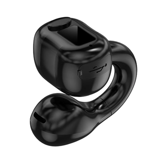 M10 Digital Display Clip-on Bluetooth Earphone HiFi Sound Single Ear Bendable Headphone