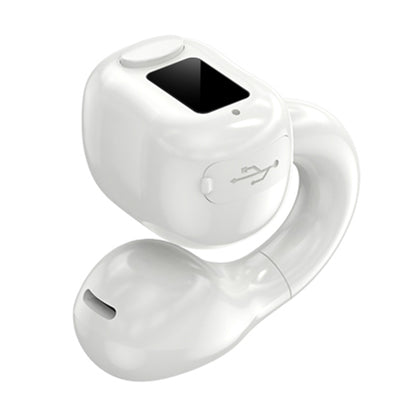 M10 Digital Display Clip-on Bluetooth Earphone HiFi Sound Single Ear Bendable Headphone