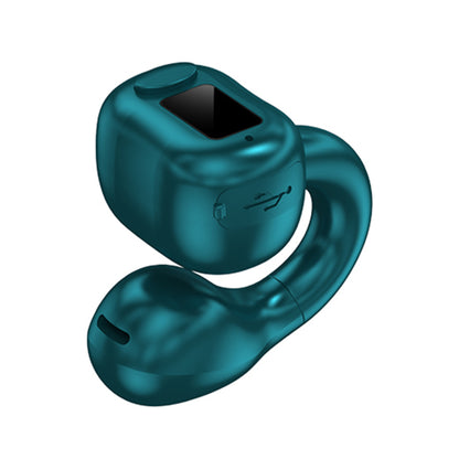 M10 Digital Display Clip-on Bluetooth Earphone HiFi Sound Single Ear Bendable Headphone