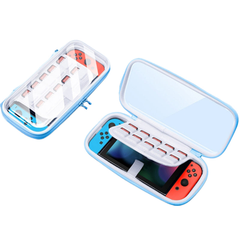 For Nintendo Switch / Switch OLED Game Console Ultralight Shockproof PC+EVA Protective Cover Clear Protective Case