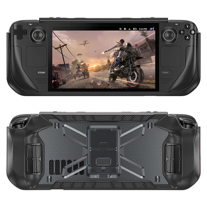 For Steam Deck 2022 TPU+PC Protective Cover with Kickstand Anti-scratch Case