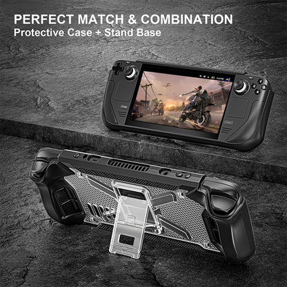 For Steam Deck 2022 TPU+PC Protective Cover with Kickstand Anti-scratch Case