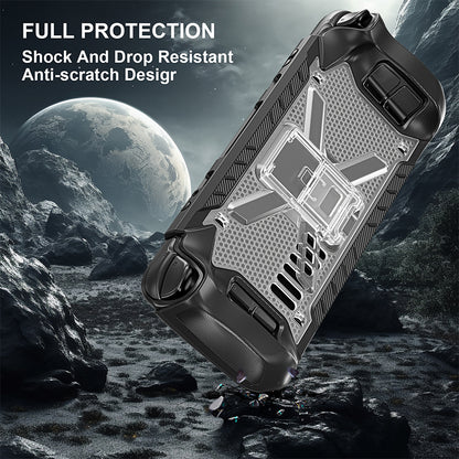 For Steam Deck 2022 TPU+PC Protective Cover with Kickstand Anti-scratch Case