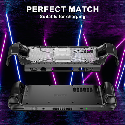 For Steam Deck 2022 TPU+PC Protective Cover with Kickstand Anti-scratch Case