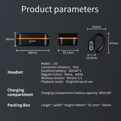 J10 Wireless Bluetooth Headset IPX5 Waterproof Headphones ANC+ENC Dual Noise Cancelling TWS Earbuds