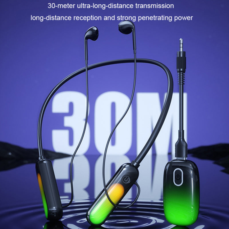 B10 4Pcs Sports Neckband Headphones Neck Hanging Wireless Bluetooth Earphones with Transmitter