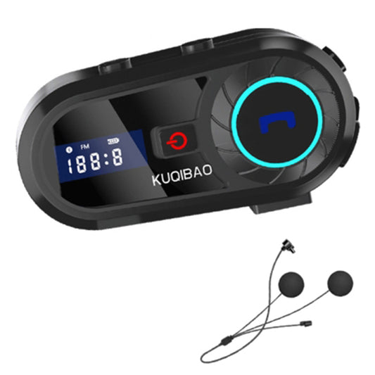 KUQIBAO Helmet Bluetooth Headset Motorcycle Intercom Waterproof Headphone (with Soft Microphone)
