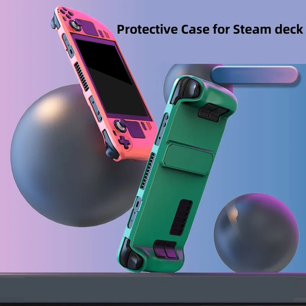Hard PC Protective Case for Steam Deck Game Console Handheld Shockproof Cover with Stand