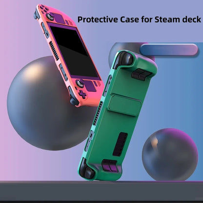 Hard PC Protective Case for Steam Deck Game Console Handheld Shockproof Cover with Stand