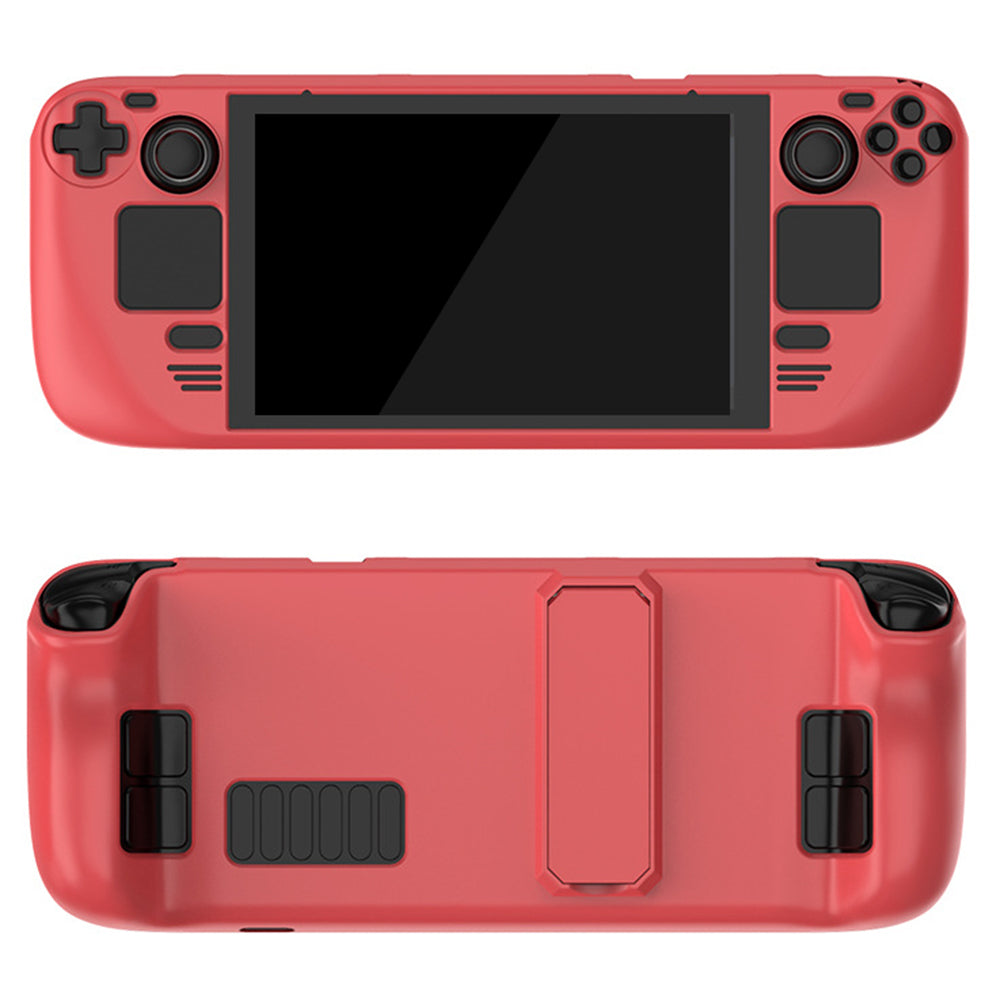 Hard PC Protective Case for Steam Deck Game Console Handheld Shockproof Cover with Stand