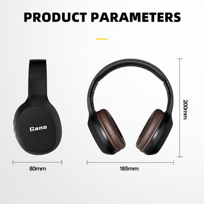 GANO G1BT Over-Ear Wireless Headset Bluetooth Earphone HiFi Stereo Sound Noise Cancelling Gaming Headphone
