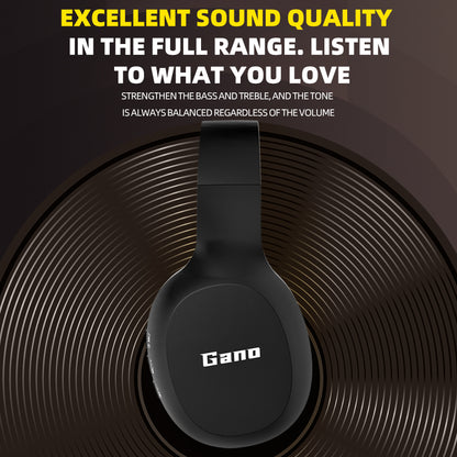 GANO G1BT Over-Ear Wireless Headset Bluetooth Earphone HiFi Stereo Sound Noise Cancelling Gaming Headphone