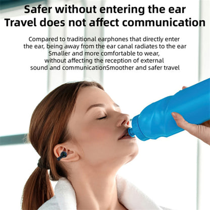 FK8 Bone Conduction Bluetooth Earphones Ear Clip Headphones with Digital Display Charging Case
