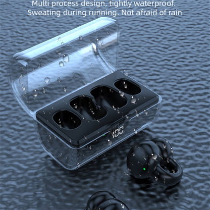 FK8 Bone Conduction Bluetooth Earphones Ear Clip Headphones with Digital Display Charging Case