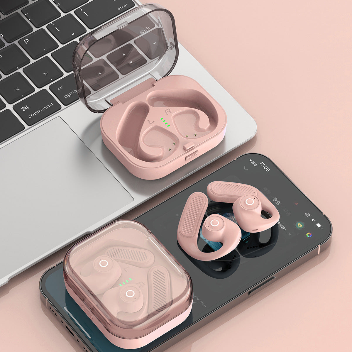 K23 Open Ear Headphone Wireless Air Bone Conduction Earphones TWS Bluetooth 5.3 Ear Clip Earbuds