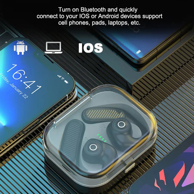 K23 Open Ear Headphone Wireless Air Bone Conduction Earphones TWS Bluetooth 5.3 Ear Clip Earbuds