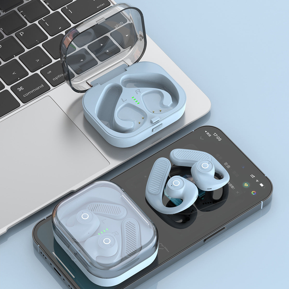 K23 Open Ear Headphone Wireless Air Bone Conduction Earphones TWS Bluetooth 5.3 Ear Clip Earbuds