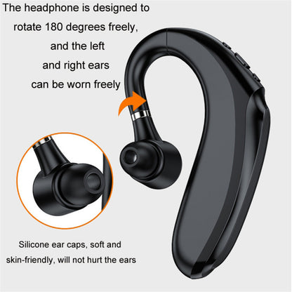 Q12 300mAh Battery Single Ear Bluetooth Headset Business Sports Wireless Music Call Earhook Earphone