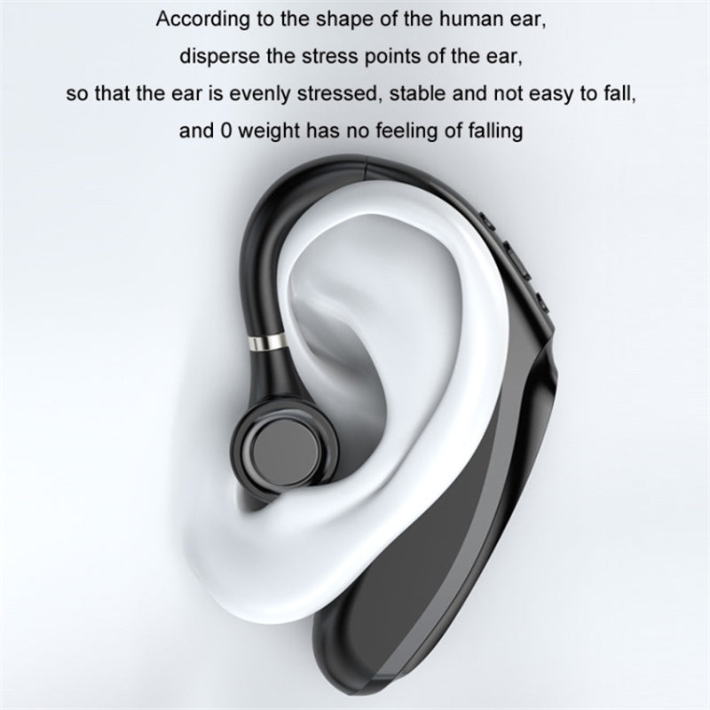 Q12 300mAh Battery Single Ear Bluetooth Headset Business Sports Wireless Music Call Earhook Earphone