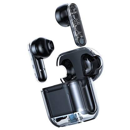 TM10 Wireless Bluetooth 5.3 Gaming Headset TWS Earbuds Translucent Low Latency Headphone