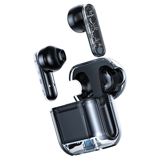 TM10 Wireless Bluetooth 5.3 Gaming Headset TWS Earbuds Translucent Low Latency Headphone
