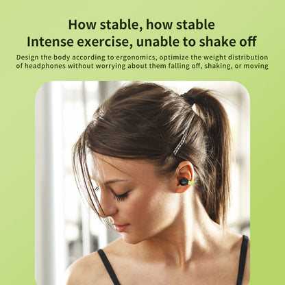 AX10 Ear Clip Open Ear Bluetooth Headphones with Charging Case Sports Earphones for Cycling Running
