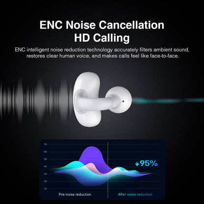 HILEO Hi80 OWS Ear Clip Bluetooth Earphones Stereo Sound ENC Noise Reduction Headphones