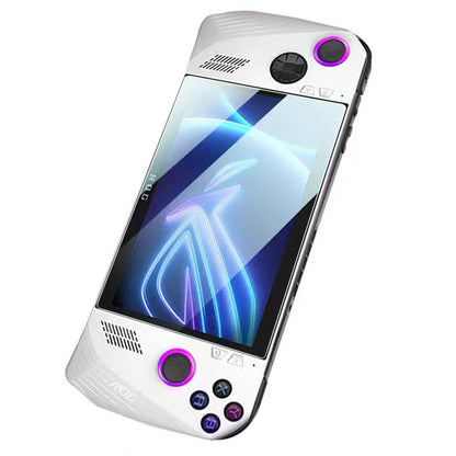 For ASUS ROG Ally Game Controller Protector Set, Tempered Glass Screen Film + Silicone Protective Sleeve + Thumb Stick Grip Cap Case