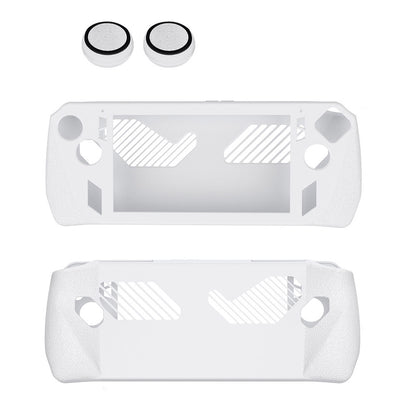 For ASUS ROG Ally Game Controller Protector Set, Tempered Glass Screen Film + Silicone Protective Sleeve + Thumb Stick Grip Cap Case