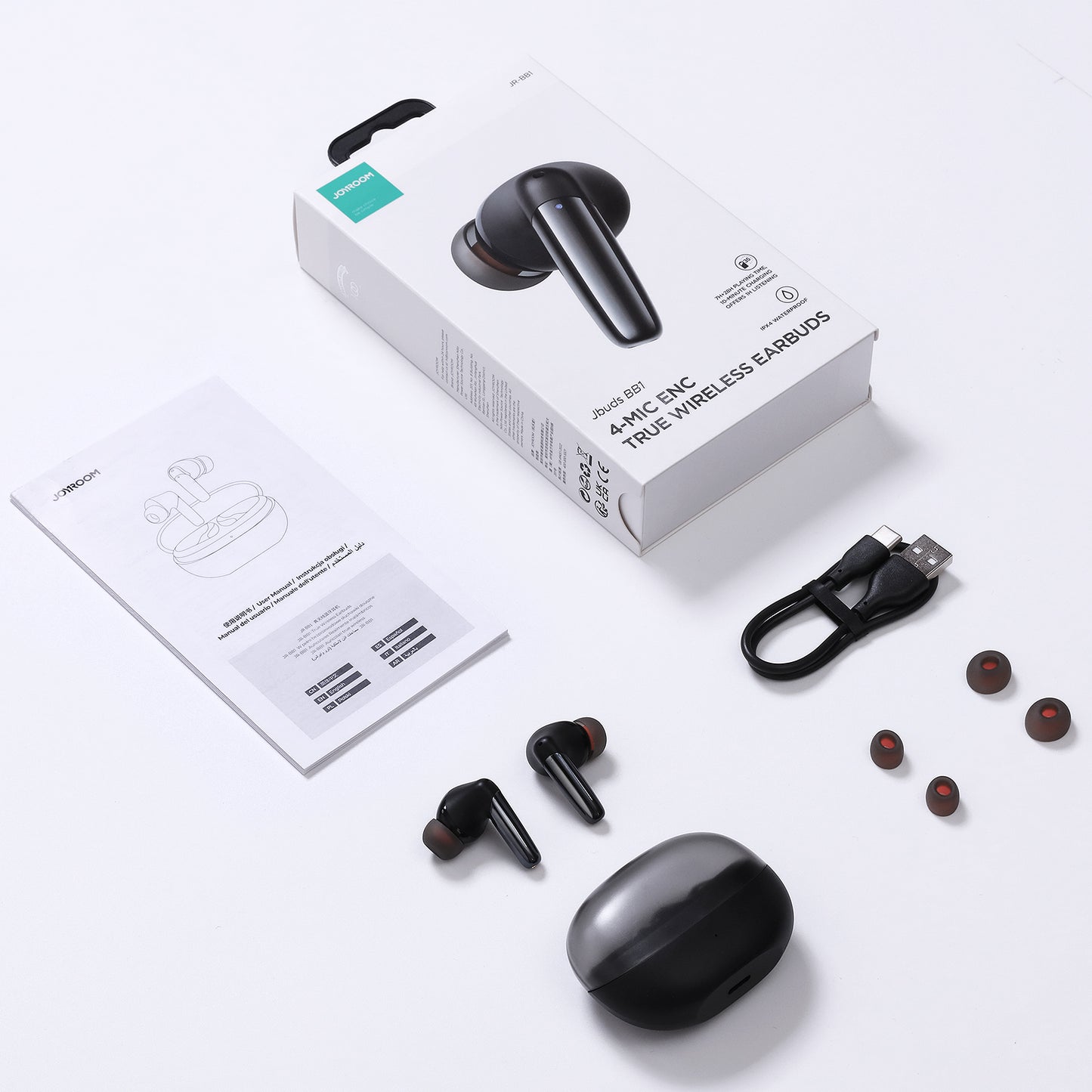 JOYROOM JR-BB1 In-Ear Bluetooth Headphones Subwoofer Wireless Headset IPX4 Waterproof Earbuds