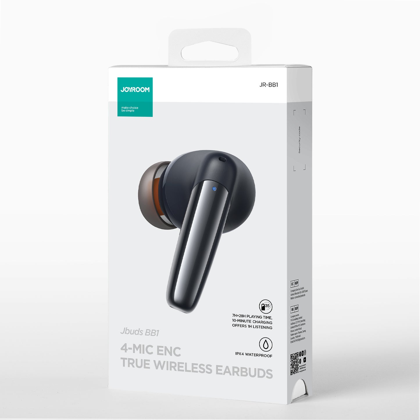 JOYROOM JR-BB1 In-Ear Bluetooth Headphones Subwoofer Wireless Headset IPX4 Waterproof Earbuds