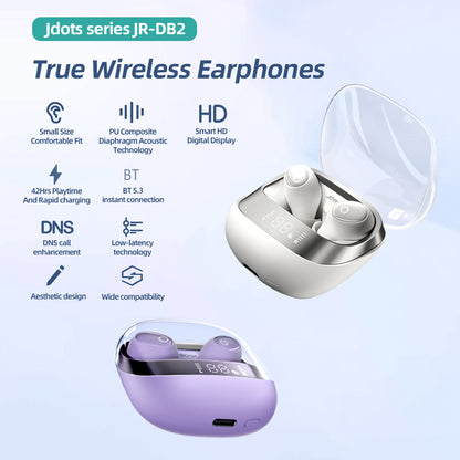 JOYROOM Jdots Series JR-DB2 True Wireless Earphones Low-latency Bluetooth Headphones with Digital Display