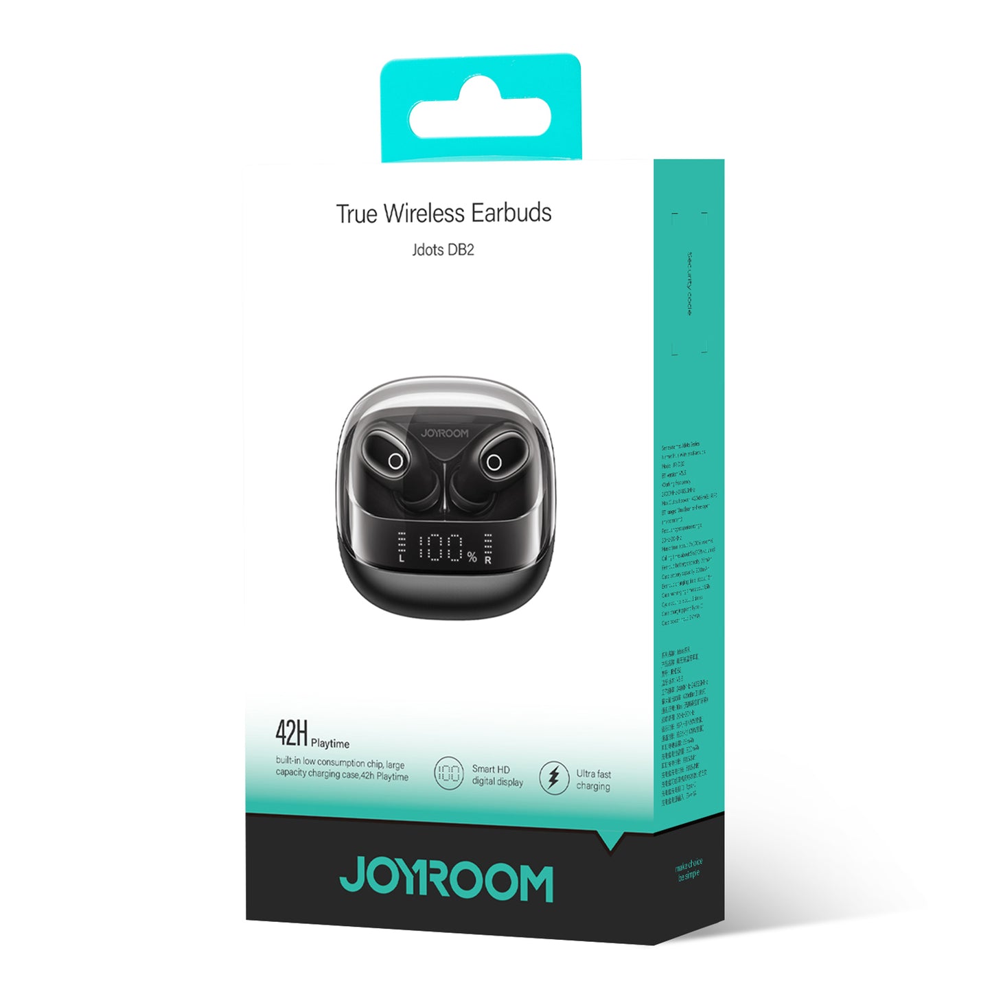 JOYROOM Jdots Series JR-DB2 True Wireless Earphones Low-latency Bluetooth Headphones with Digital Display