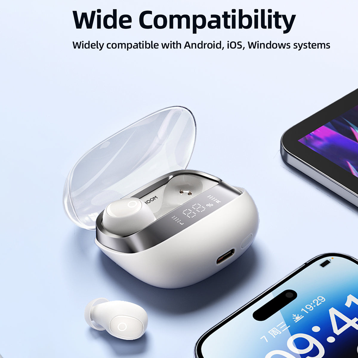 JOYROOM Jdots Series JR-DB2 True Wireless Earphones Low-latency Bluetooth Headphones with Digital Display