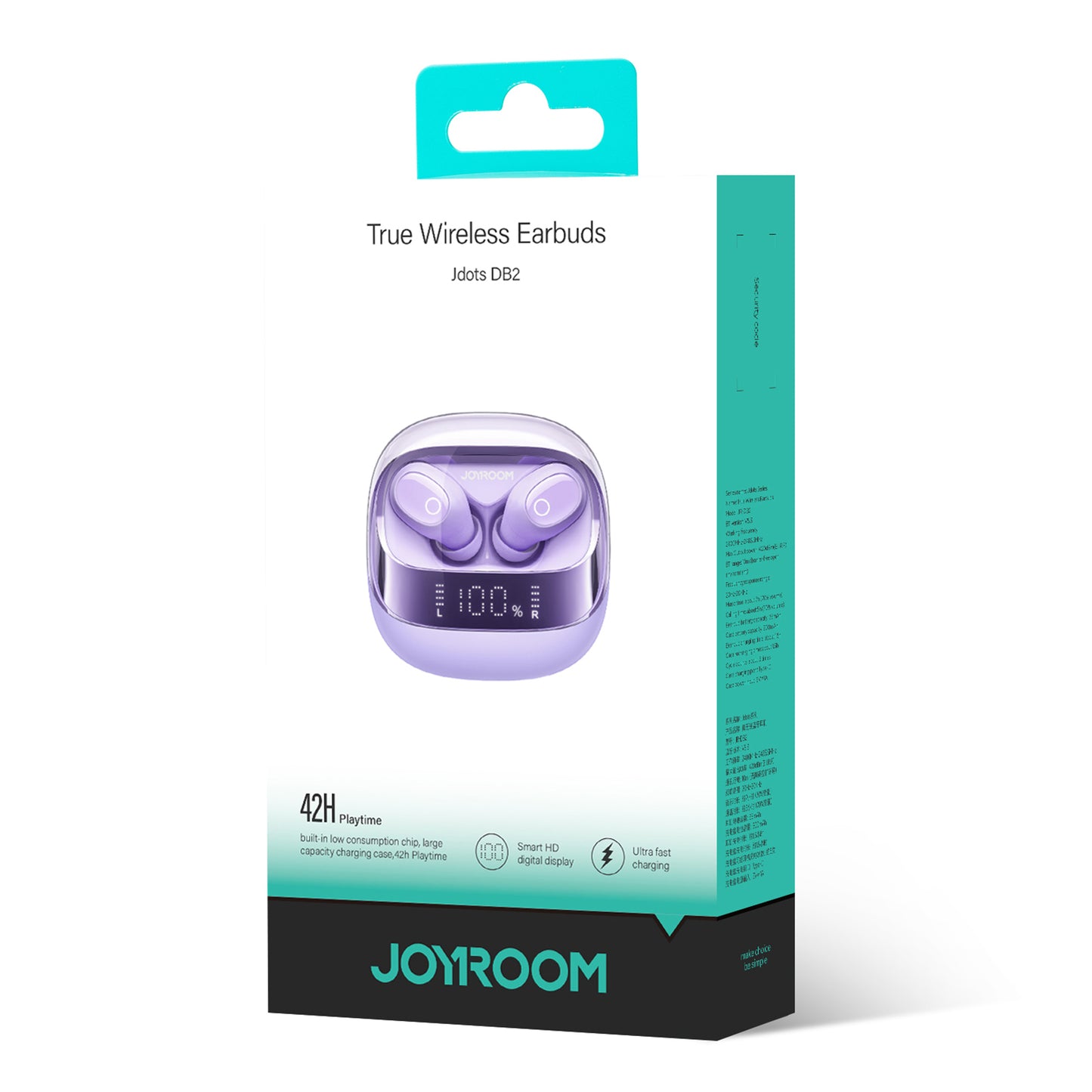 JOYROOM Jdots Series JR-DB2 True Wireless Earphones Low-latency Bluetooth Headphones with Digital Display