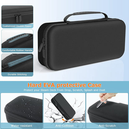 Carrying Case for Steam Deck , Shockproof Hard EVA Nylon Console Games Accessories Storage Box