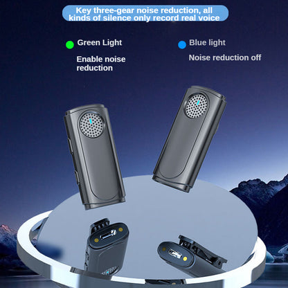 J20 Wireless Lavalier Microphone 3 Gears Noise Reduction Lapel Clip Mic, 2 Mic + 1 Receiver