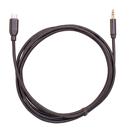 TY35bk Type-C to 3.5mm Aux Jack Cable Headphone Audio HiFi Stereo Sound Cord for MacBook iPad Huawei Type-C Devices, 1m