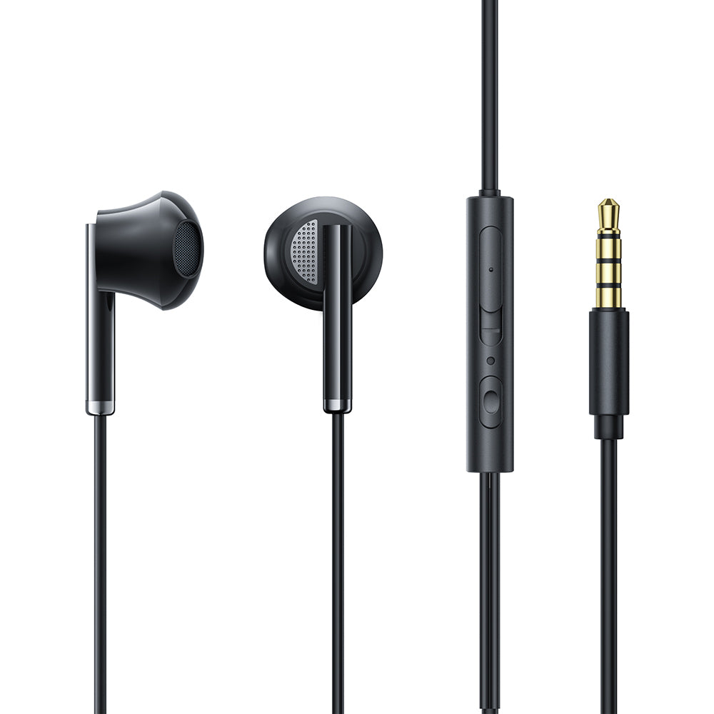 JOYROOM EW07 Half-In-Ear 3.5mm AUX Headphone Built-in Mic Volume Control Stereo Sound Wired Earphone