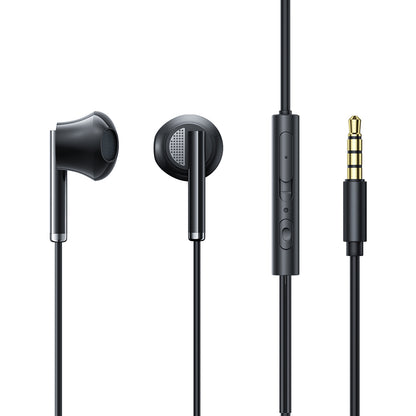 JOYROOM EW07 Half-In-Ear 3.5mm AUX Headphone Built-in Mic Volume Control Stereo Sound Wired Earphone