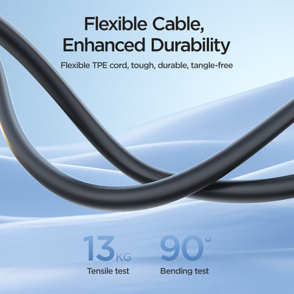 JOYROOM EW07 Half-In-Ear 3.5mm AUX Headphone Built-in Mic Volume Control Stereo Sound Wired Earphone